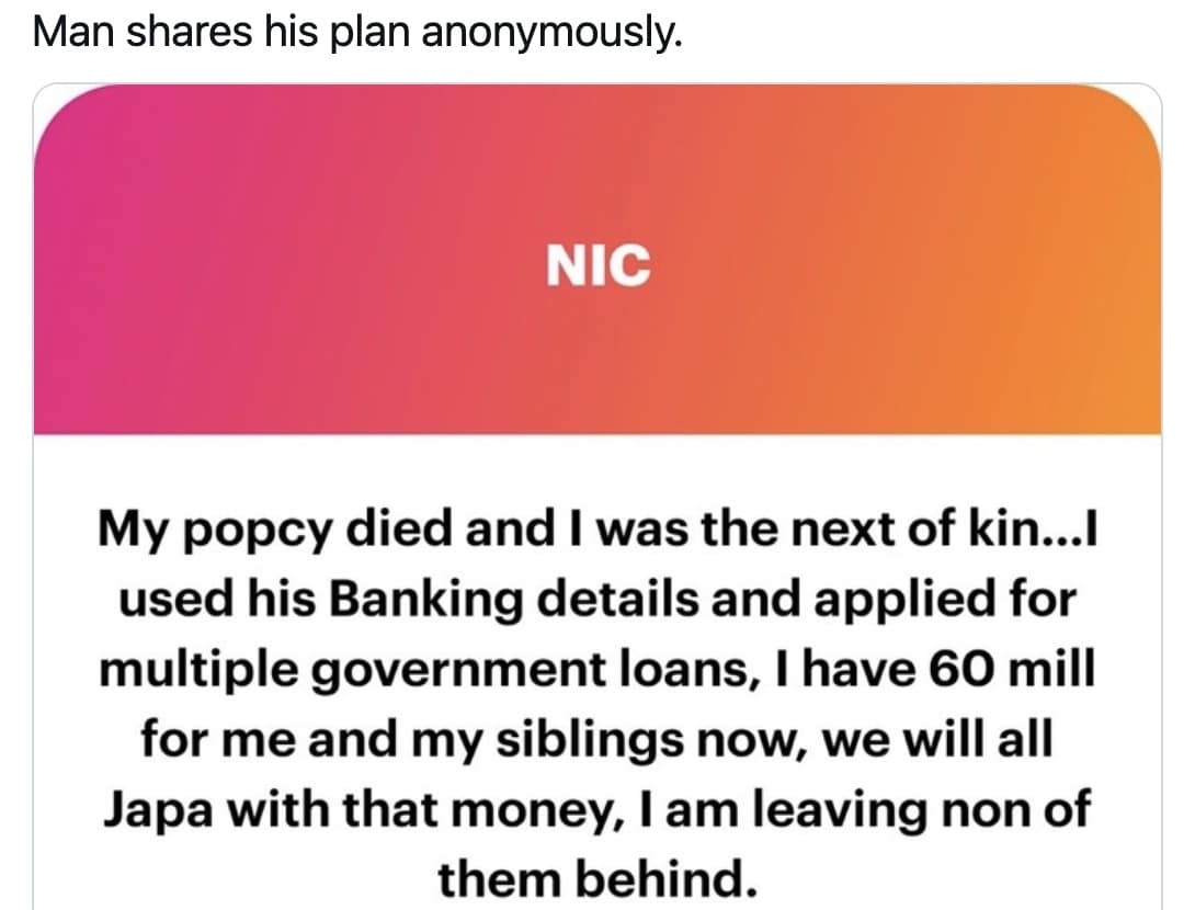 Next of kin takes N60M loan with late father's info, plans to japa with siblings